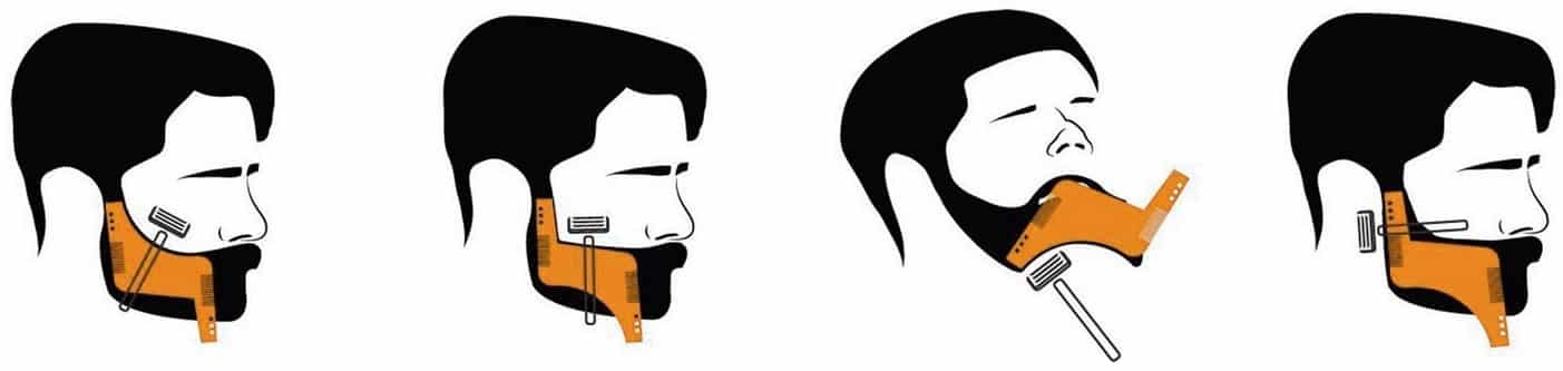 style de barbe pochoir